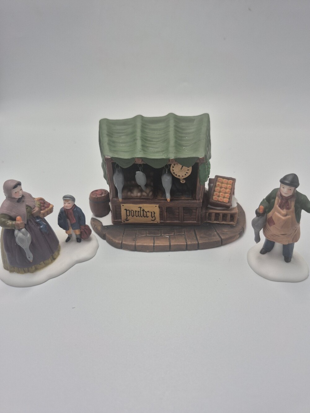 Dept 56 Dickens Village - Poultry Market - 3 Piece Set.